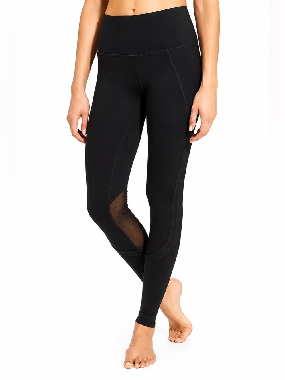 Athleta high rise plie mesh leggings, small